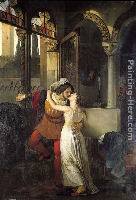 The Last Kiss of Romeo and Juliet painting - Francesco Hayez The Last Kiss of Romeo and Juliet art painting